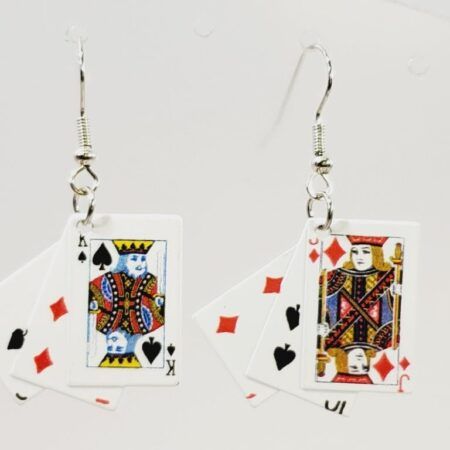Quality Metal Poker Hands Earrings