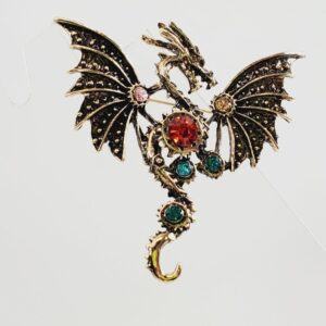 Dragon Crystal Brooch