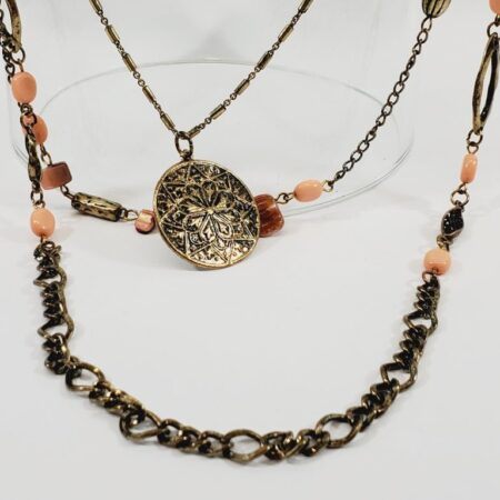 Vintage Triple Strand Necklace 27"