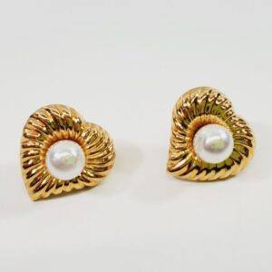 Heart Shaped Pierced Earrings