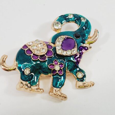 Elephant Brooch Trunk is UP