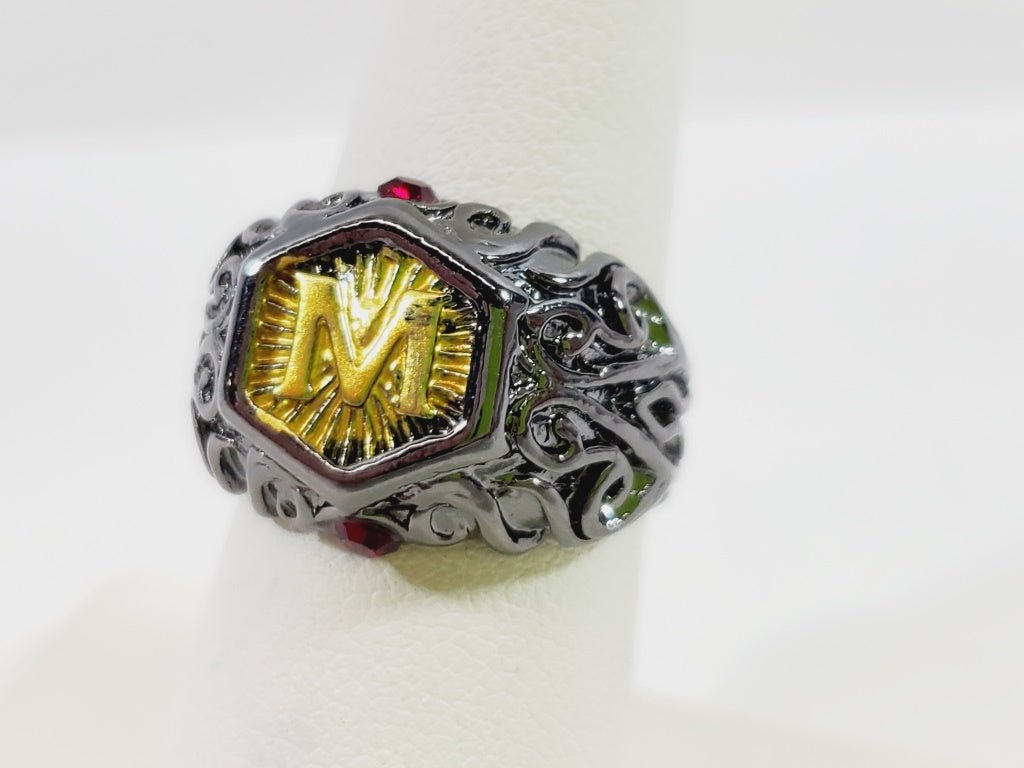 Monogrammed M Men's Ring Size 9