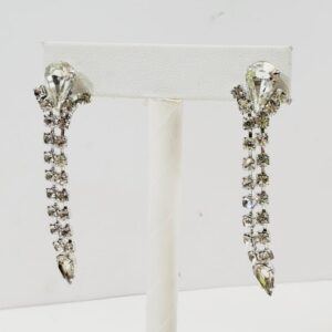 Vintage Rhinestone Clip-On Earrings