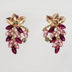 Fancy Crystal Pierced Earrings