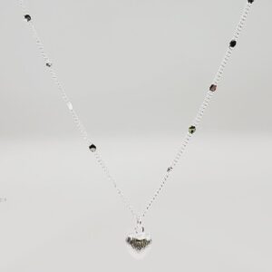 Dainty Chain with Heart Pendant 18"