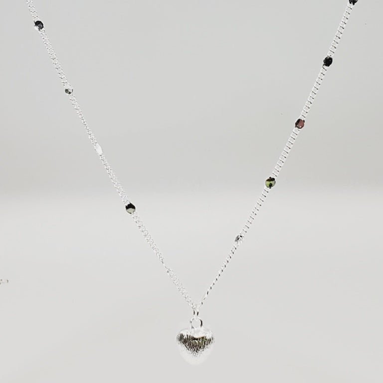 Dainty Chain with Heart Pendant 18"
