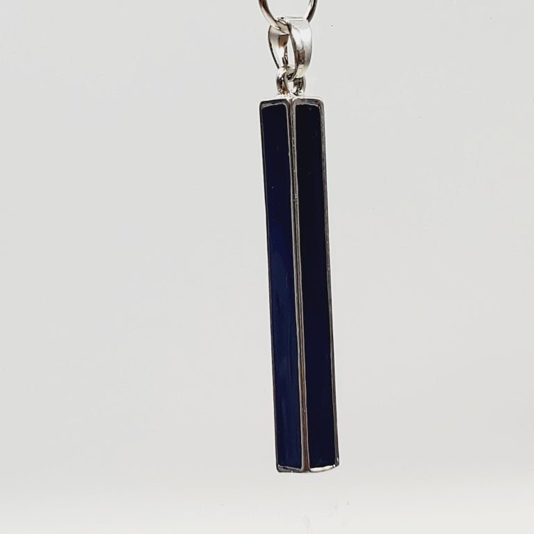 Navy Blue Enamel Pendant