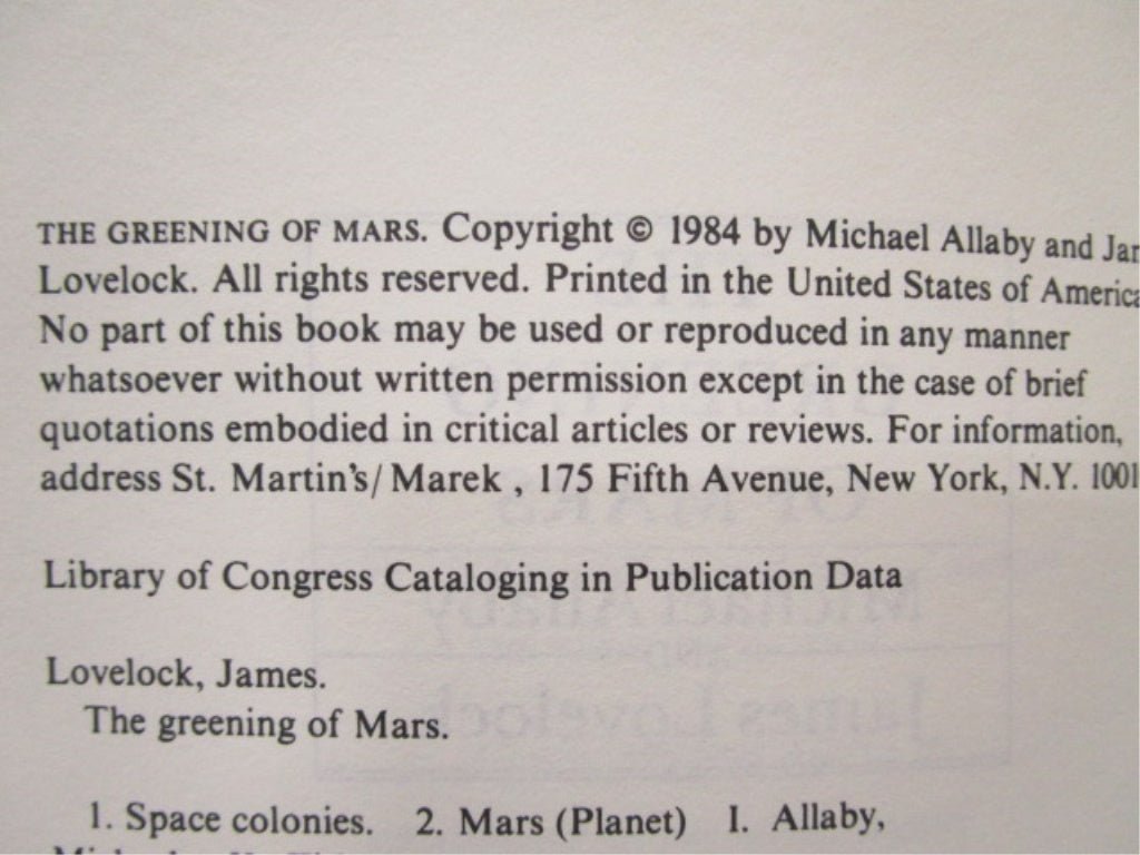 The Greening of Mars written by James Lovelock & Michael Allaby - Image 5