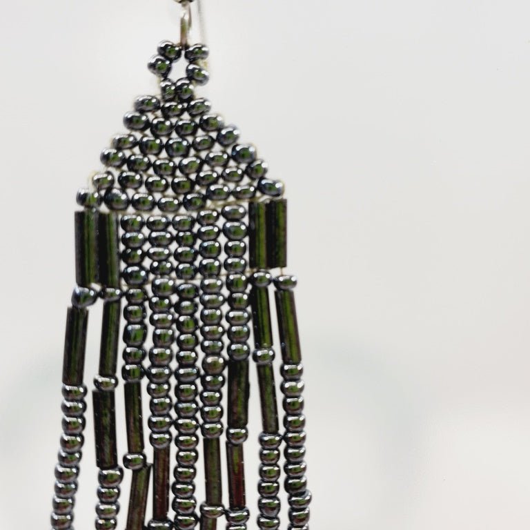Glass Beaded Bo Ho Earrings - Image 2