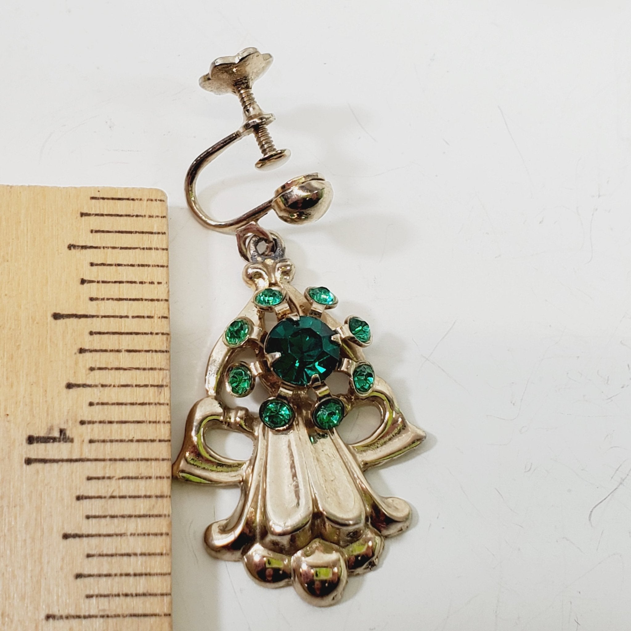 Vintage Crystal Screw-Back Earrings - Image 4