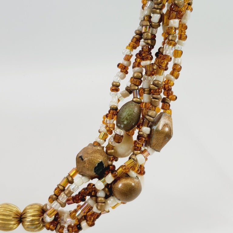Multi Strand Beaded Necklace 20" - Image 2