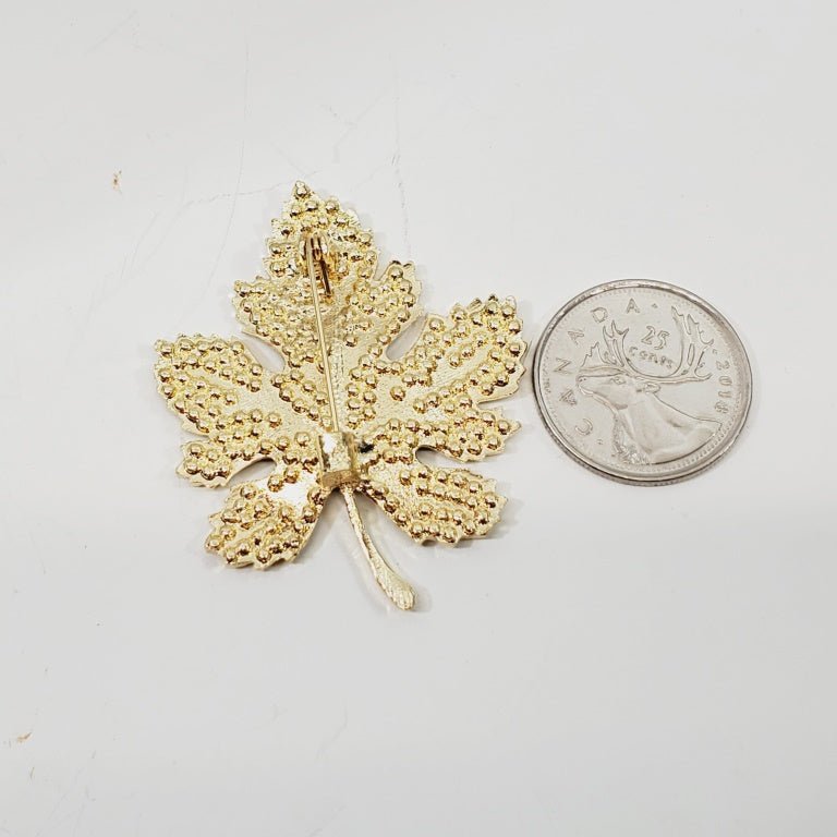 Maple Leaf Brooch Crystal - Image 2