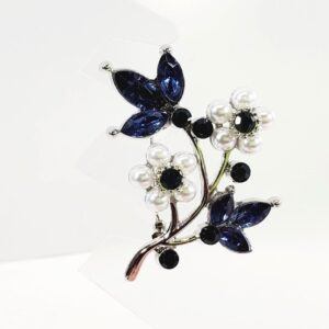 Crystal Floral Brooch