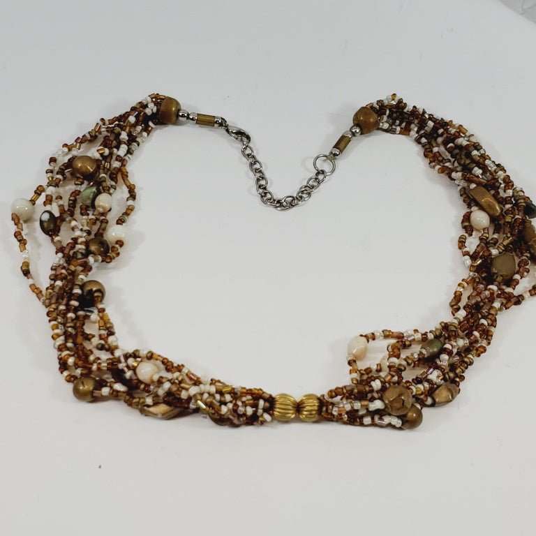Multi Strand Beaded Necklace 20" - Image 4