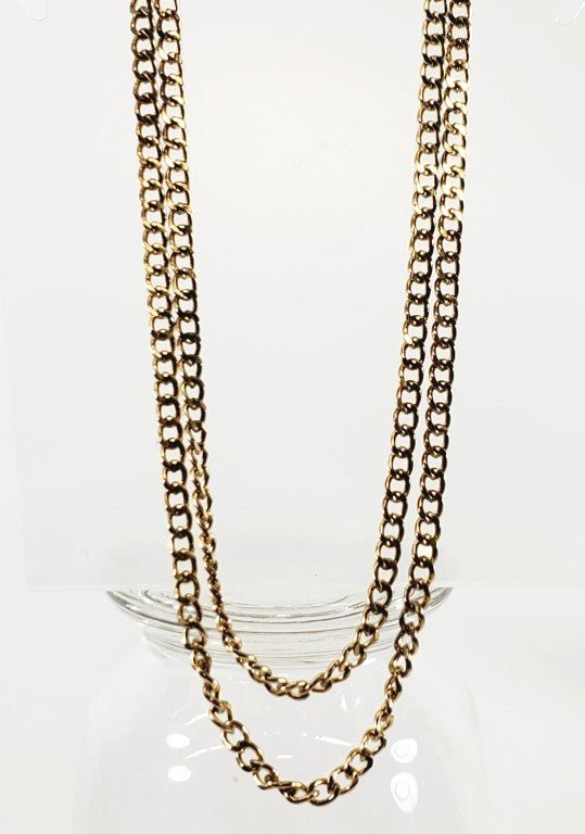 Vintage 2 Strand Chain Necklace