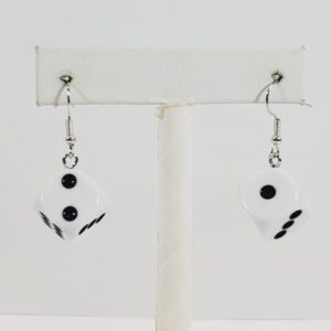 Lifesize Dice Dangly Pierced Earrings