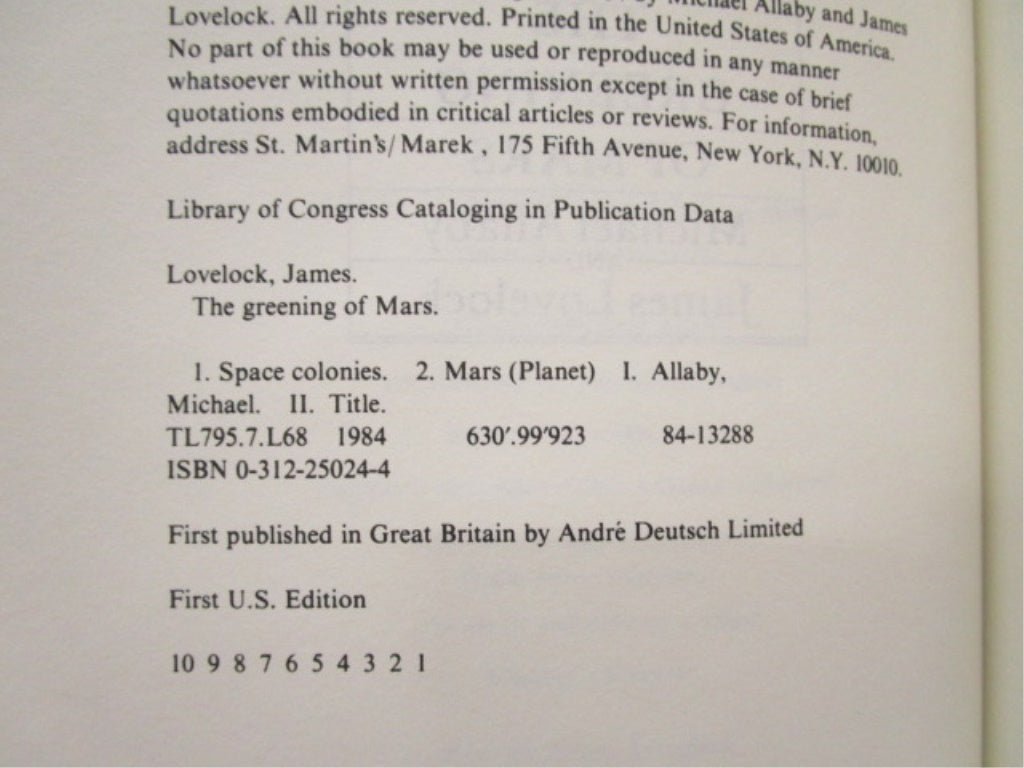 The Greening of Mars written by James Lovelock & Michael Allaby - Image 6