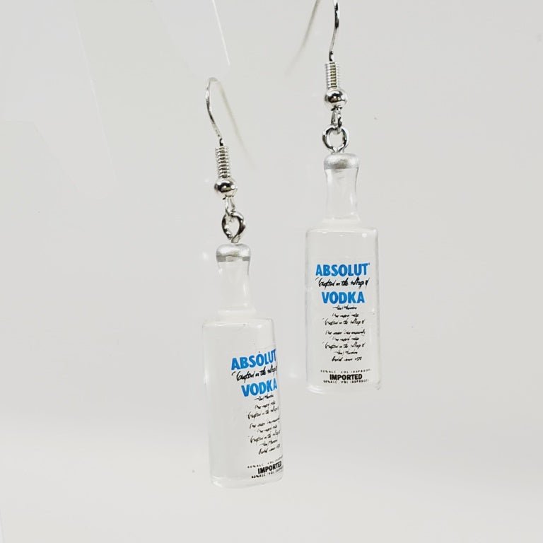 Absolut Vodka Bottle Shaped Earrings