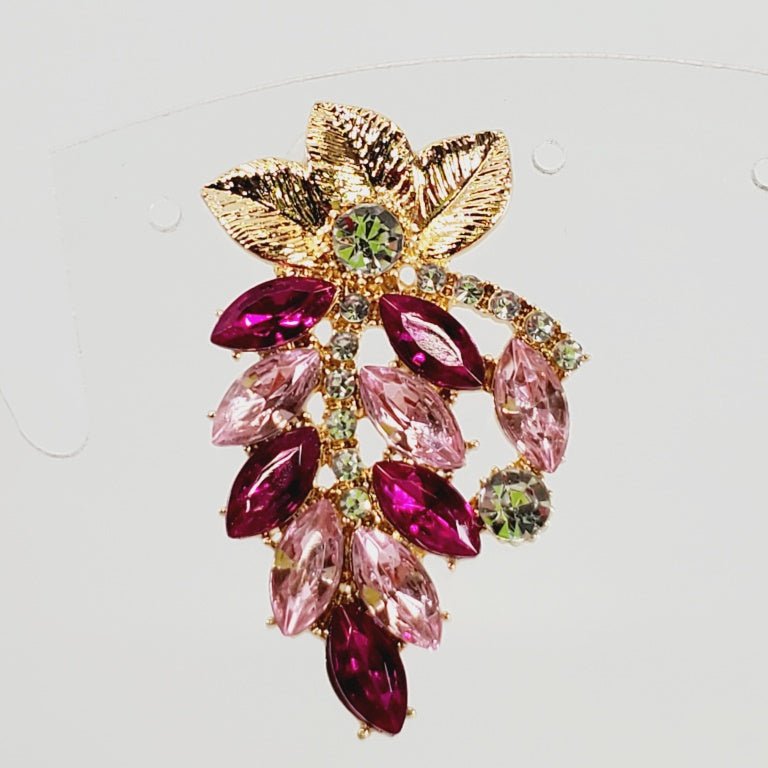 Fancy Crystal Pierced Earrings - Image 2