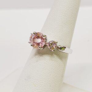 Pink Crystal Ring Size 5.75
