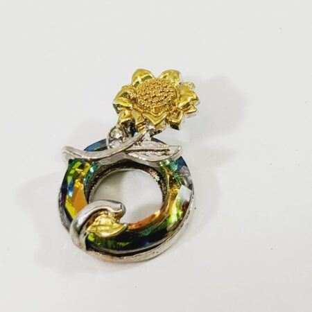 Crystal Iridescent Flower Pendant