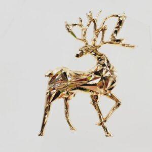 Elegant Stylized Reindeer Brooch