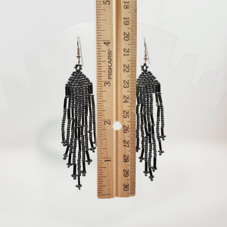 Glass Beaded Bo Ho Earrings - Image 3