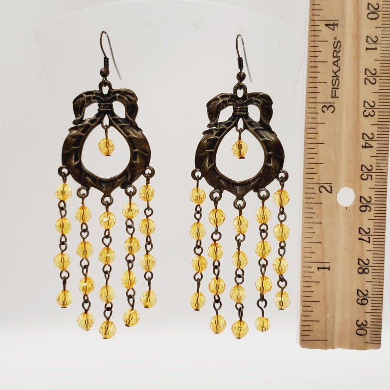 Vintage Long Dangle Earrings - Image 2