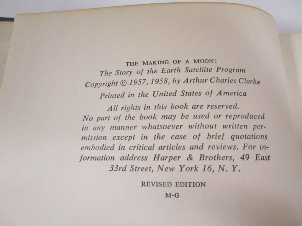 1958 BOOK Making of A Moon by Arthur Charles Clarke - Image 3