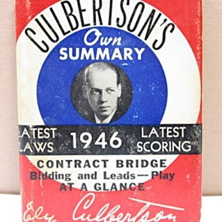 1946 Culbertson's Own Summary Contract Bridge Book