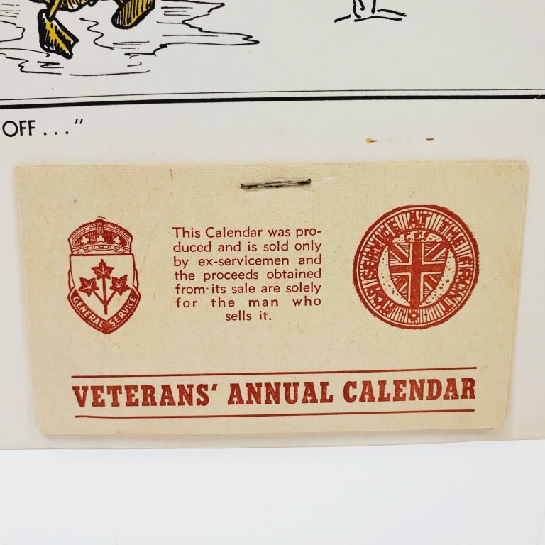 1952 Veteran's Calendar Well Preserved Condition - Image 2