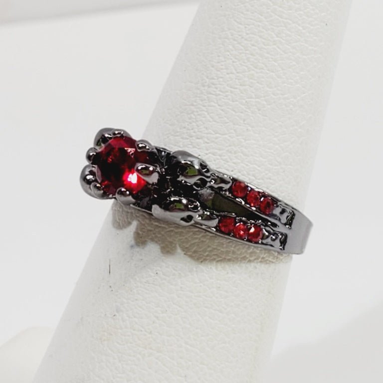 Red Crystal Ring Size 5.5