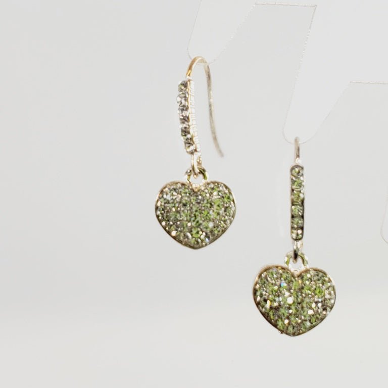 Crystal Heart Shaped Earrings - Image 2