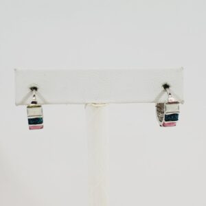 Hinged Back Enamel Earrings Circa 1980s