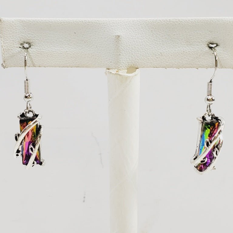 Iridescent Crystal Earrings - Image 2