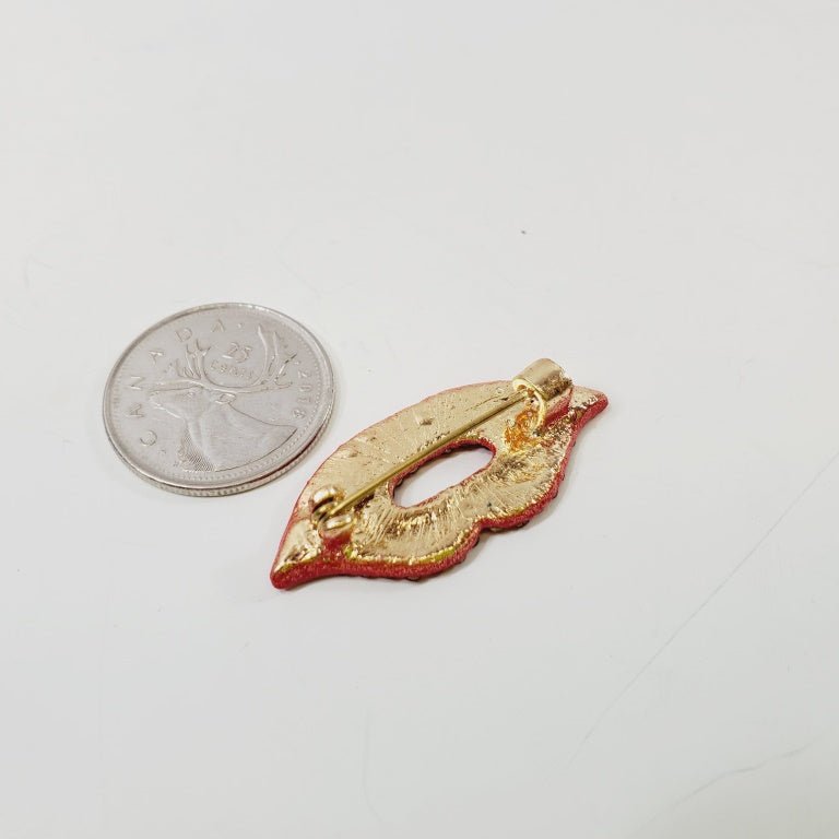 Fun Red Crystal Lips Brooch - Image 2