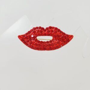 Fun Red Crystal Lips Brooch