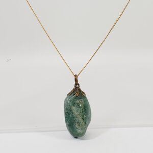 Vintage Green Aventurine Pendant Necklace
