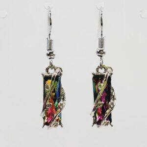 Rainbow Crystal Dangly Earrings
