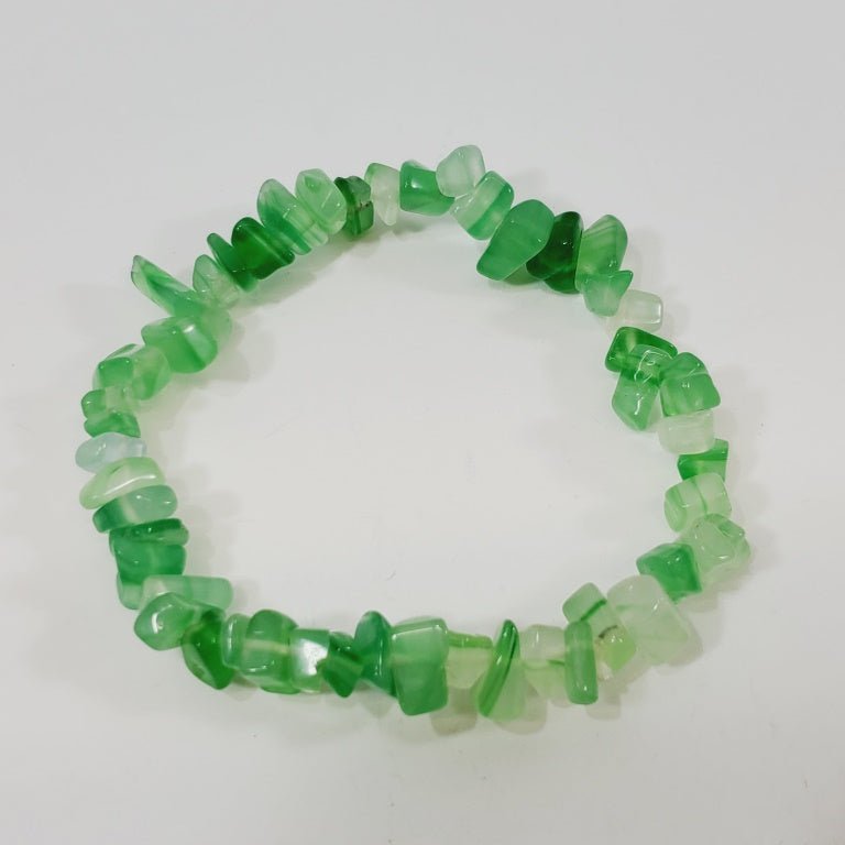 Green Aventurine Gemstone Chip Bracelet