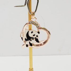 Panda Bear in Heart Pendant