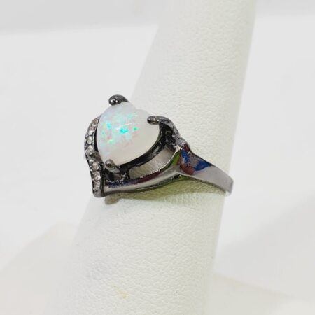 Fire Opal Created Ring Size 7
