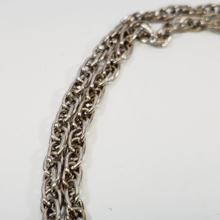 Vintage 1980s Sweater Necklace with Pendant 24" - Image 3