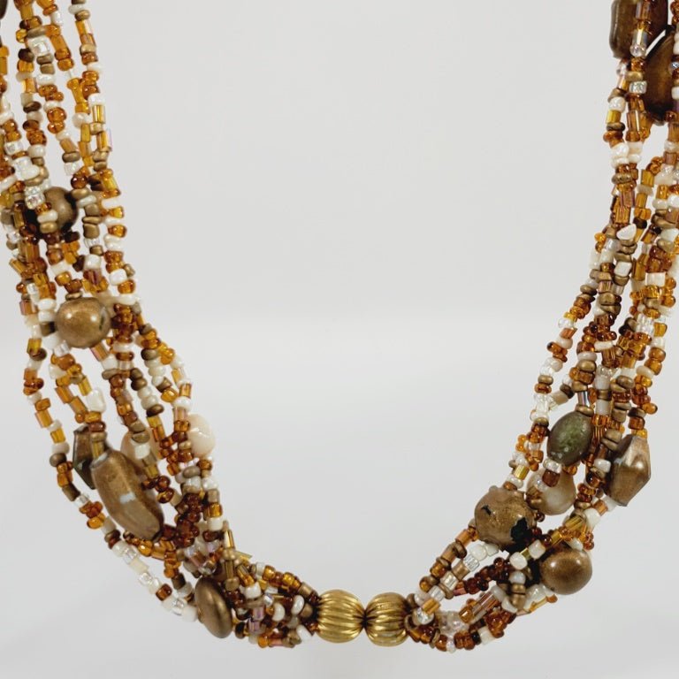Multi Strand Beaded Necklace 20" - Image 3