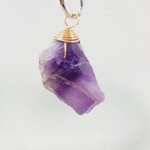 Hand Wired Amethyst Pendant