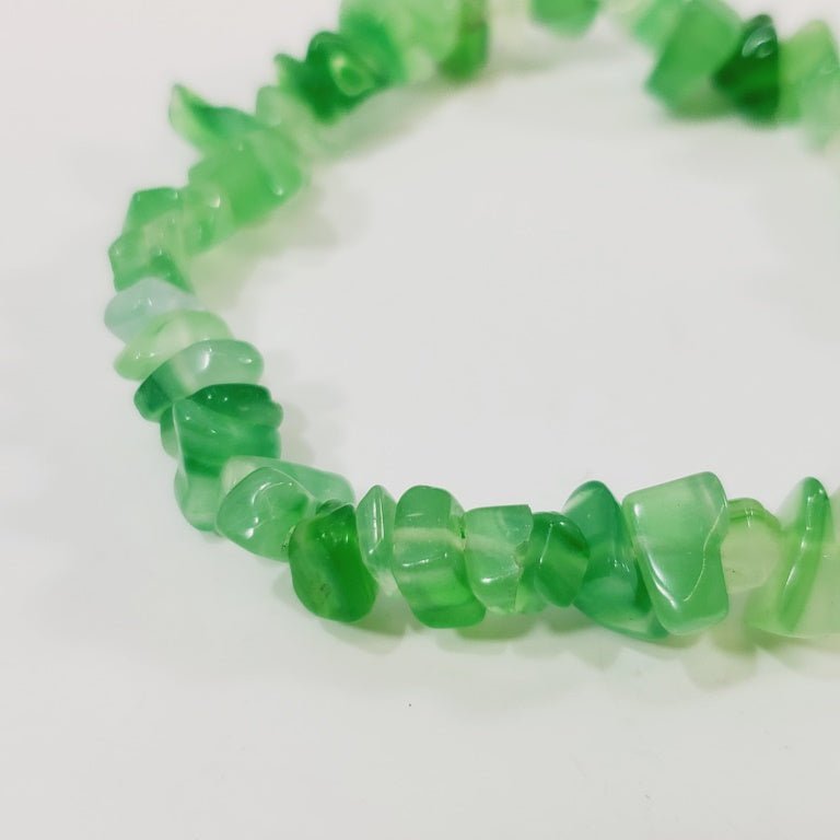 Green Aventurine Gemstone Chip Bracelet - Image 2