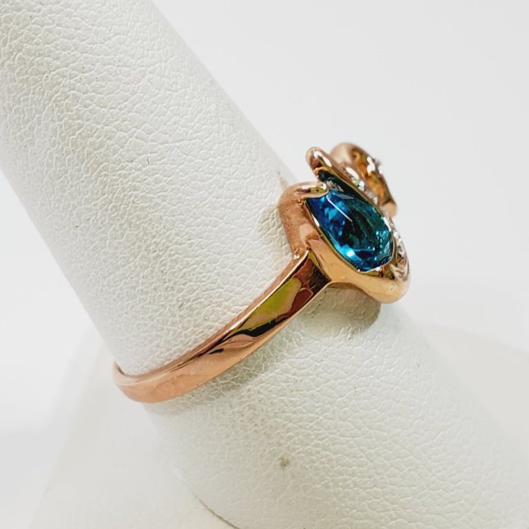 Crystal Swan Ring Size 9 - Image 3