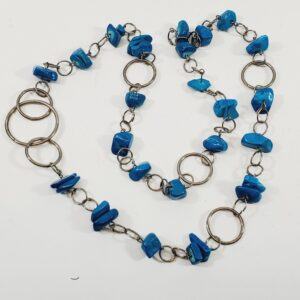 30 in. Necklace with Blue Stones