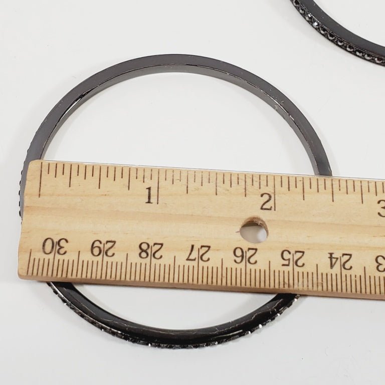 Two Crystal Gun Metal Bracelets - Image 3