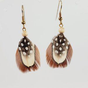 Real Feather Pierced Earrings
